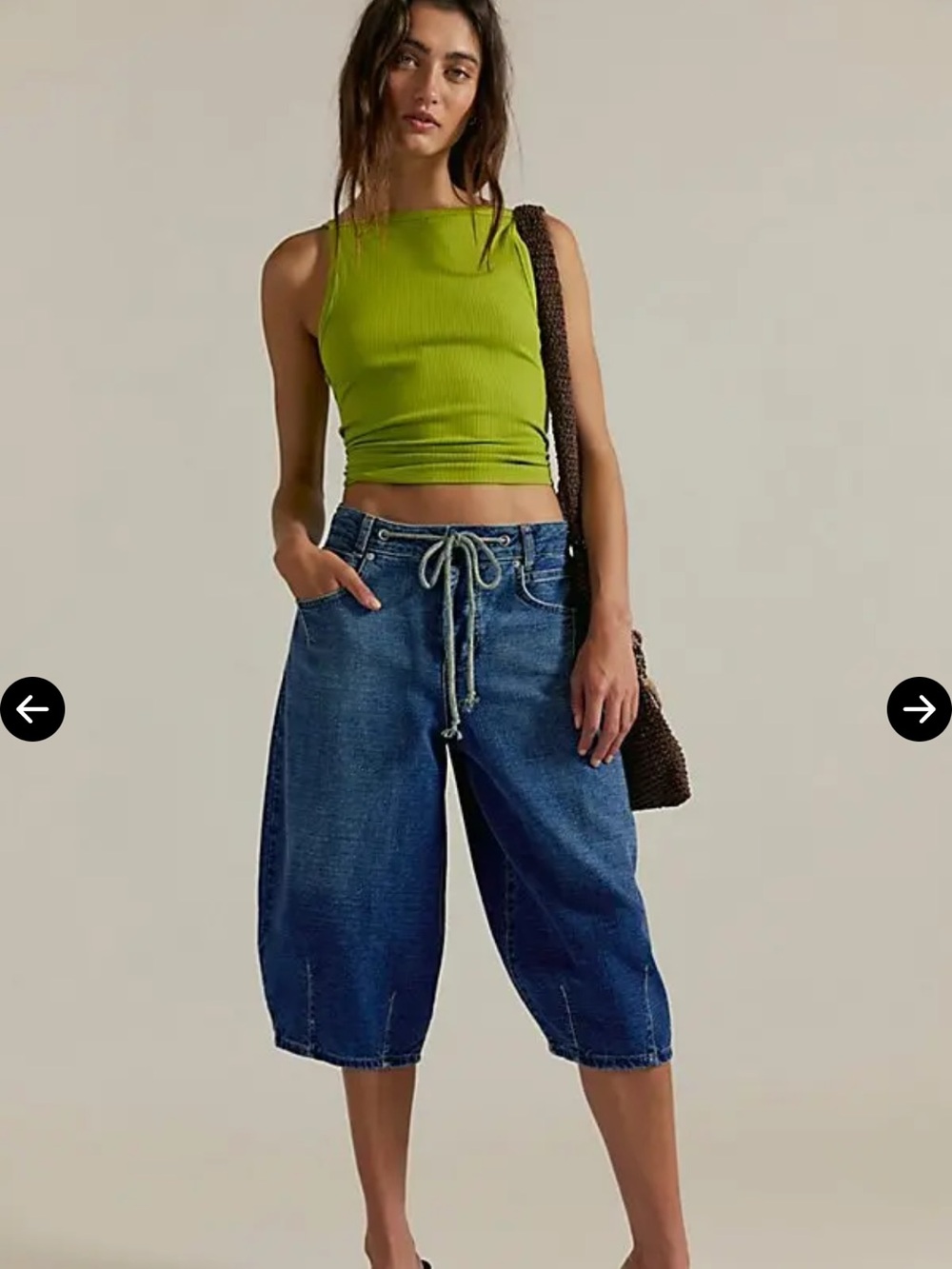 Free People Amada Crop Barrel jeans  #024